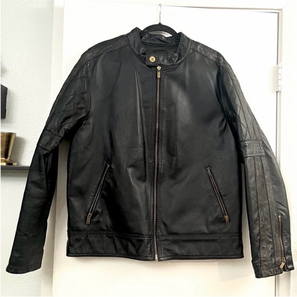 Wilsons Leather Other - Wilsons The Leather Experts Black Jacket
Zipper w/ Thinsulate Liner Sz L